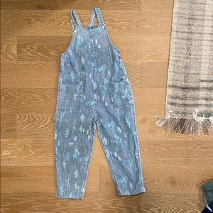 Nordstrom Paint-Splatter Denim Jumpsuit